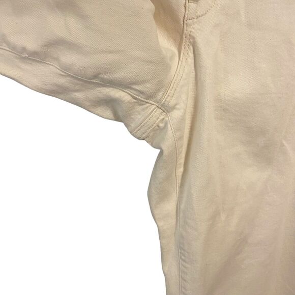 J. Jill Denim High-Rise Full‎ Leg Denim Crops White Jeans Size 26 Wide Leg - Picture 5 of 10